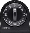 60 Minute Wind Up Timer, Visual Mechanical Timer, from 0 to 60 Minutes, for Kitchen, Hair Color Processing, Tanning Time, Kids' Home and Classroom Activities or Timeouts, Black
