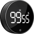 BlueSnail Kitchen Timer with LED Digital Display Smart Efficana for Home Classroom Gym Office, Volume and Brightness Adjustable Productivity Timer (All Black)